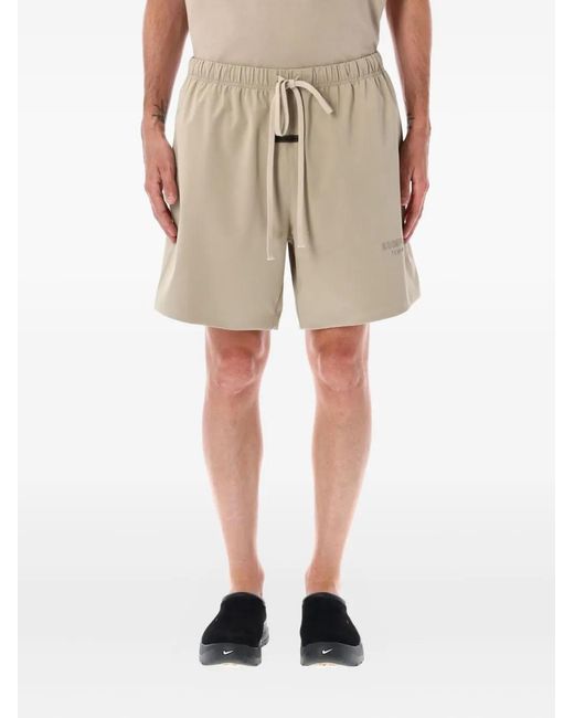 Fear Of God Natural Drawstring-Waistband Track Shorts for men
