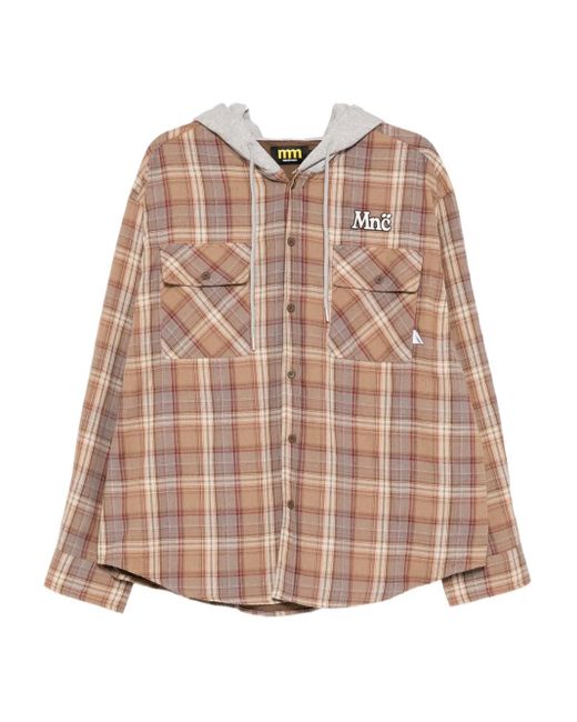 Mini Cream Natural Logo-Embroidered Hood Jacket