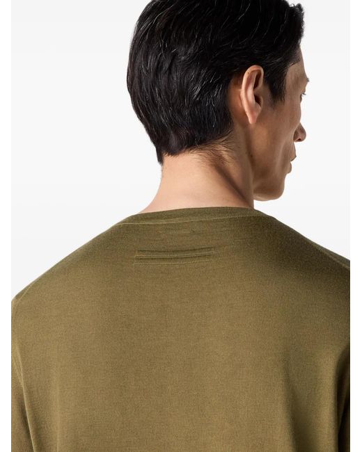 Zegna Green Crew-Neck Sweater for men