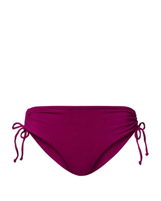 Twinset Purple Ruched Bikini Bottoms