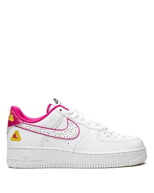 Nike White Air Force 1 '07 Lx "Dragon Fruit" Sneakers