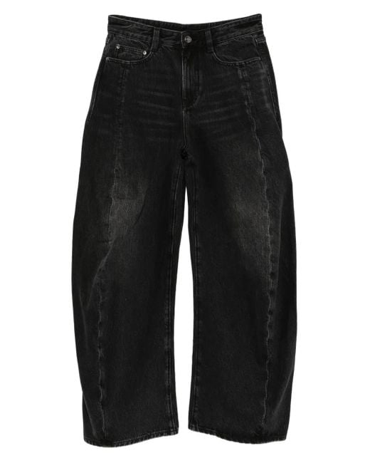 Pantalones vaqueros con dobladillo JNBY de color Black
