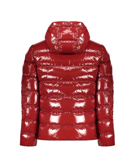 Herno Red Hooded Down Jacket for men
