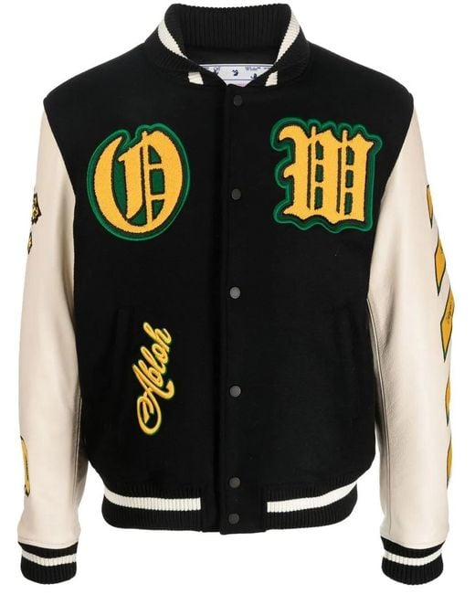 Off-White c/o Virgil Abloh Black Off Graphic Varsity Sn24 for men