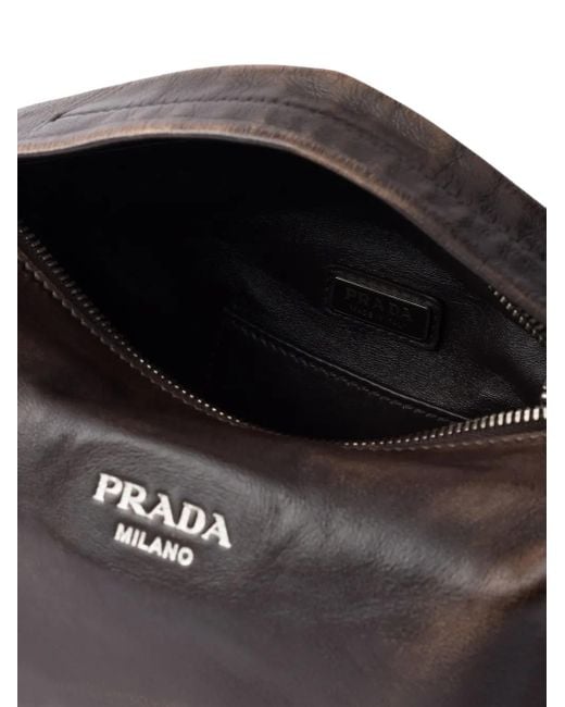 Prada Black Nappa Leather Shoulder Bag for men