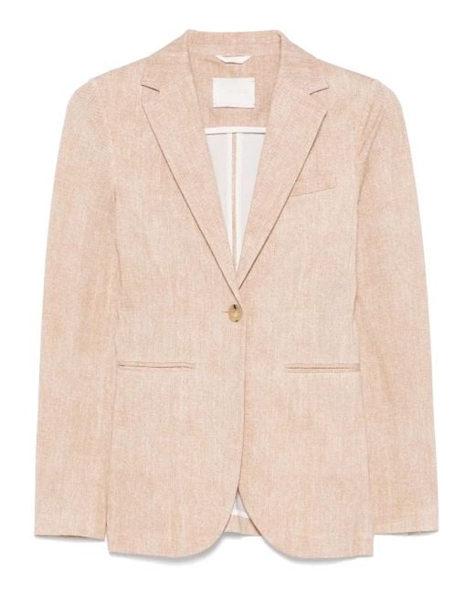 Circolo 1901 Blazer Met Enkele Rij Knopen in het Natural