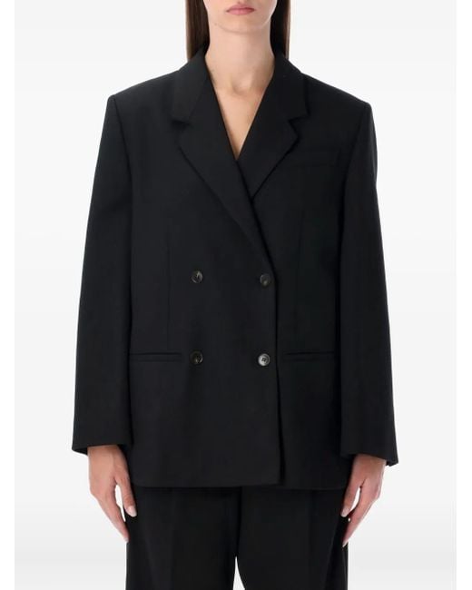 By Malene Birger Black Doppelreihiges Sakko