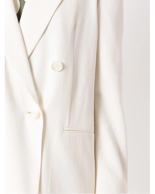 Boss White Double-Breasted Blazer