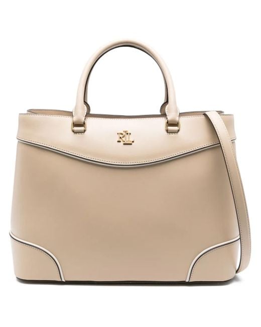 Ralph Lauren Marcy ハンドバッグ L Natural