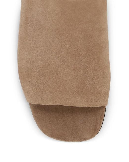 Brunello Cucinelli Brown Open-Toe Suede Mules