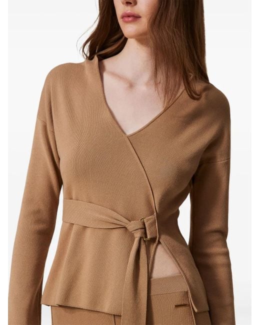 Twinset Brown Wrap Blouse