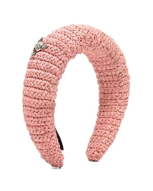 Vivienne Westwood Pink Raffia Headband