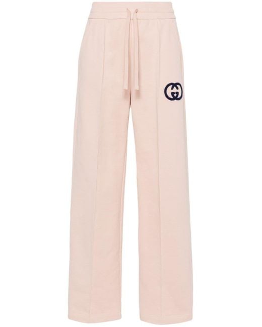 Pantalones Interlocking-G Gucci de color Pink