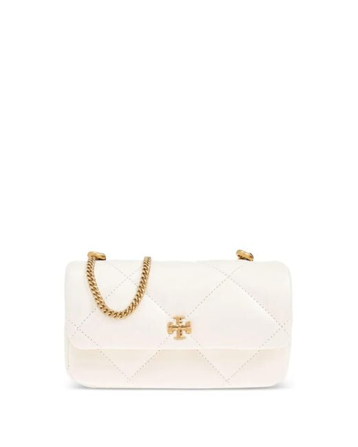 Borsa A Spalla Kira Diamond Mini di Tory Burch in Natural