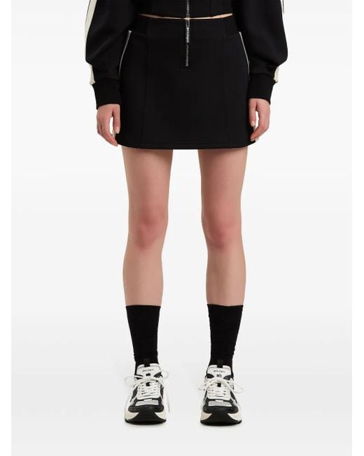 Palm Angels Black Side-Stripe Mini Skirt