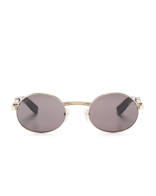Cartier Gray Giverny Oval-frame Sunglasses