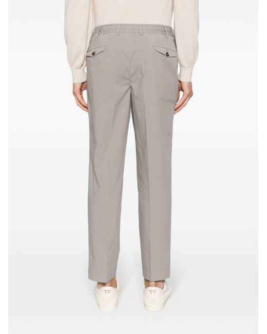 Dell'Oglio Gray Mid-rise Tapered Chinos for men