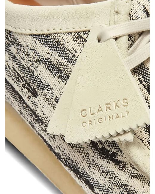Clarks White Wallabee Fabric Loafers for men