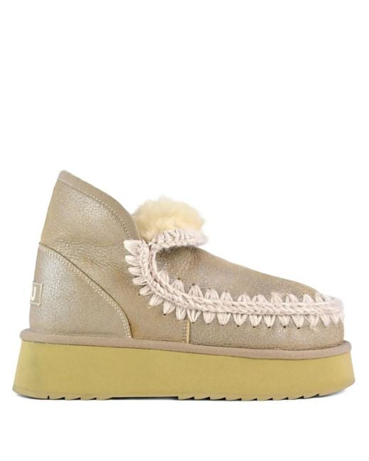 Bottines Eskimo À Bords Tressés Mou en coloris Natural