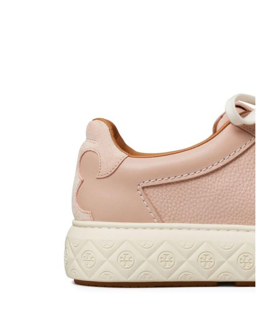 Tory Burch Pink Ladybug Leather Sneakers