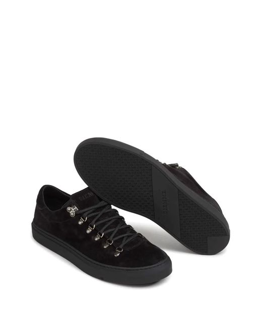 Diemme Black Marostica Suede Lace-Up Sneakers for men