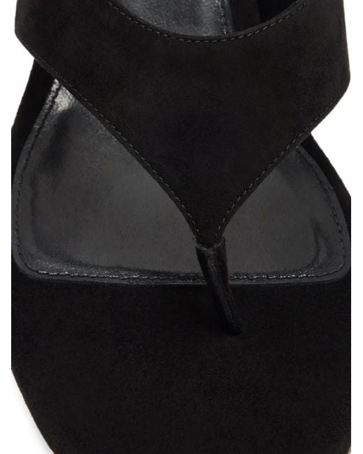 Stuart Weitzman White Suede Wedge Flip-Flops