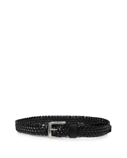 GLOWNY Black G Classic Braided Buckle Belt