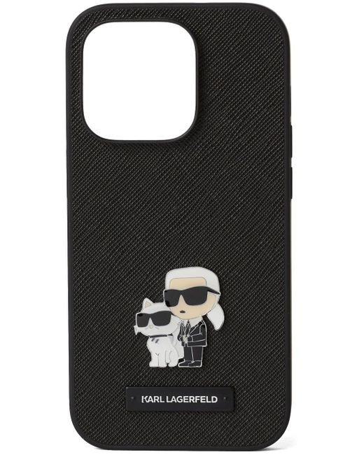 Karl Lagerfeld Black Karl&choupette Iphone 14 Pro Case
