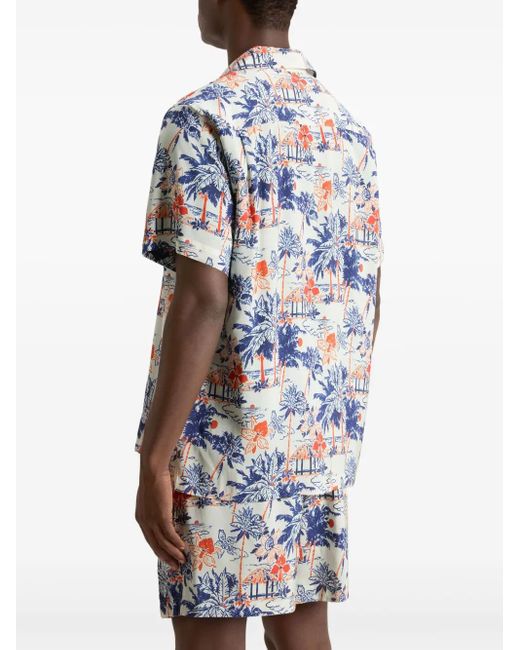 Woolrich White Graphic-Print Shirt for men