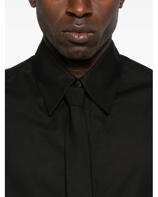 Jil Sander Black Tie-Detail Shirt for men