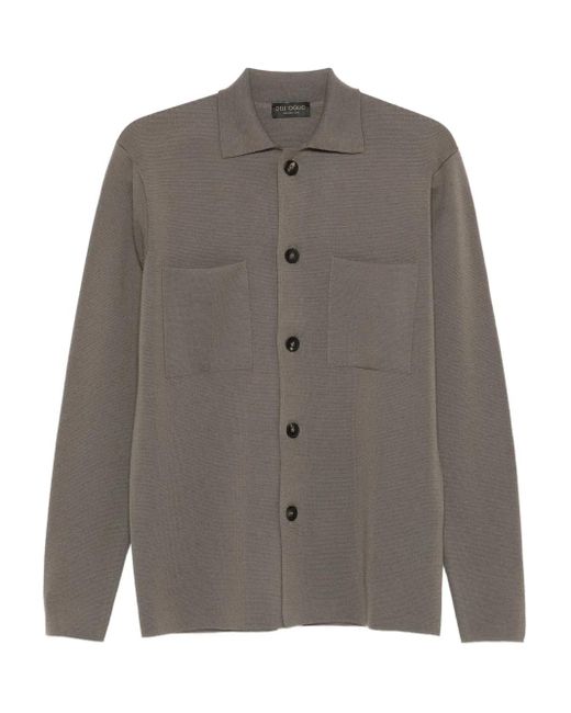 Dell'Oglio Gray Fine-Knit Shirt for men