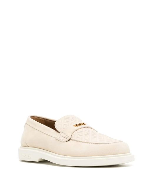 Versace Natural Suede Loafers for men