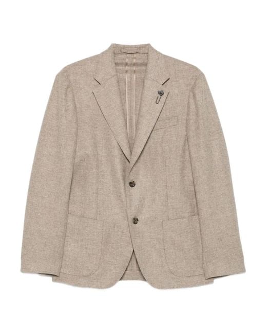 Lardini Jacke mit aufgesetzten Taschen in Natural für Herren