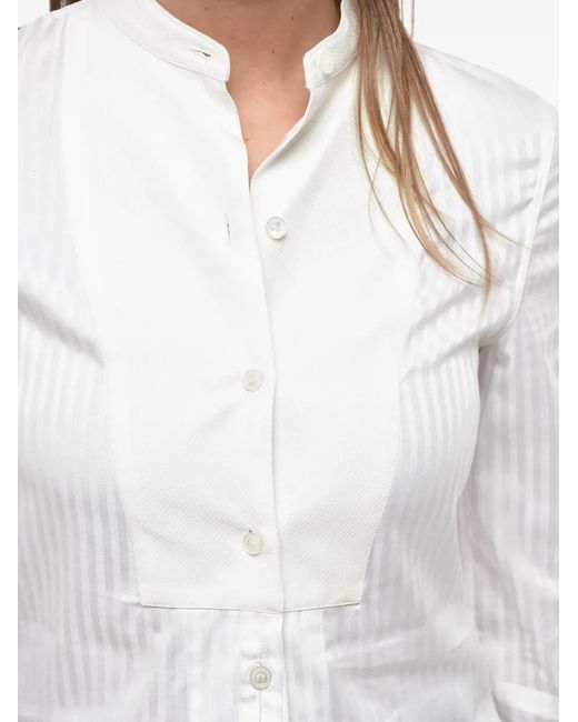Stella McCartney White Jacquard Striped Shirt