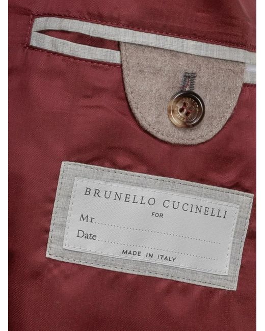 メンズ Brunello Cucinelli パッチポケット ボンバージャケット Brown