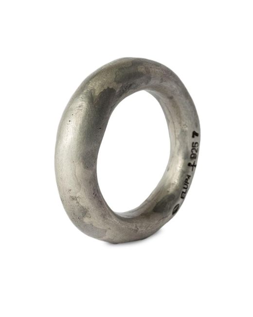 Parts Of 4 Metallic Spacer Acid-dipped Sterling Silver Ring