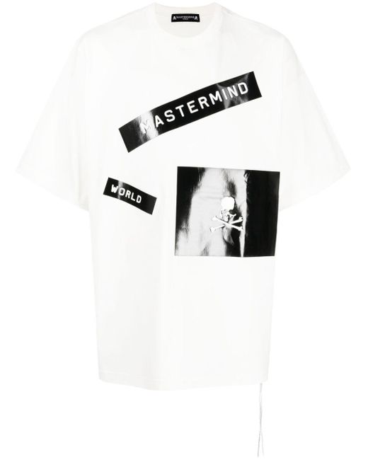 MASTERMIND WORLD Katoenen T-shirt Met Logoprint in het White voor heren