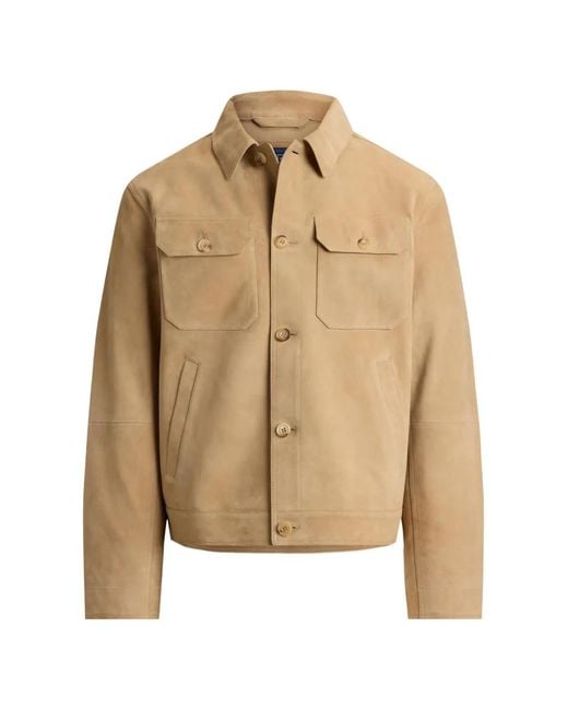 Polo Ralph Lauren Natural Ashdl Lamb-Suede Jacket for men