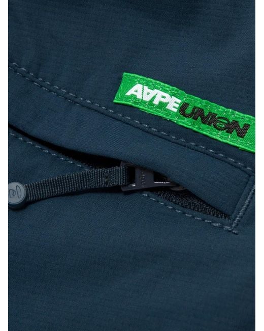 Aape By A Bathing Ape Blue Logo Patch Track Pants for men