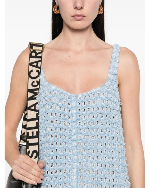 Stella McCartney Blue Bouclé Denim Mini Dress