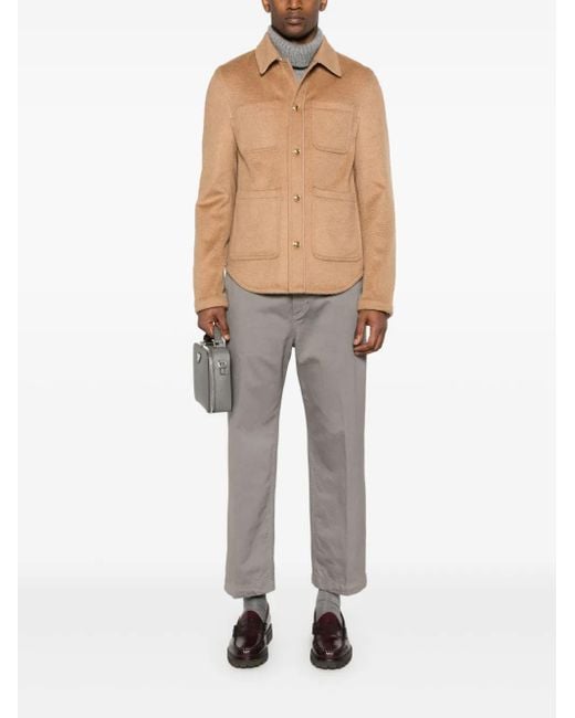 Thom Browne Brown Brushed-Effect Jacket for men