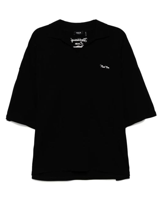 Polo À Logo Brodé FIVE CM pour homme en coloris Black