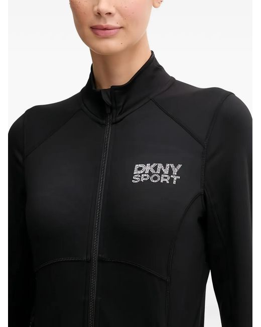 DKNY Black Zip-Up Long-Sleeved Top