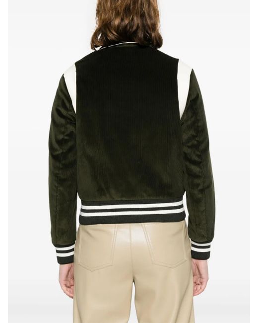 Sporty & Rich Black Logo-Embroidered Cotton Bomber Jacket
