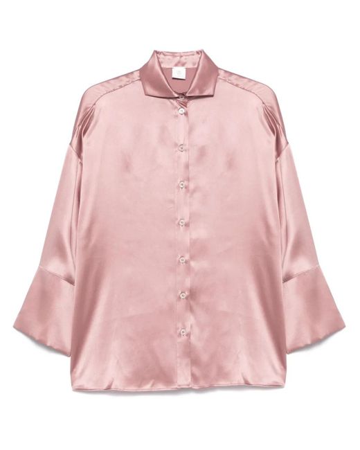 Camisa lisa Eleventy de color Pink