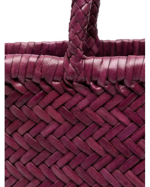 Dragon Diffusion Purple Triple Jump Leather Tote Bag