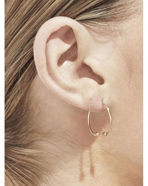 Shihara Metallic 18Kt Twist Round 02 Hoop Earring
