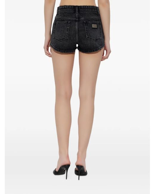 Dolce & Gabbana Black Short À Plaque Logo