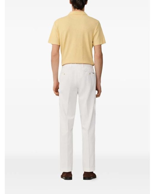 Hackett White Tailored-Fit Chinos for men
