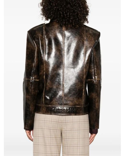 Patrizia Pepe Black Long-Sleeved Biker Jacket
